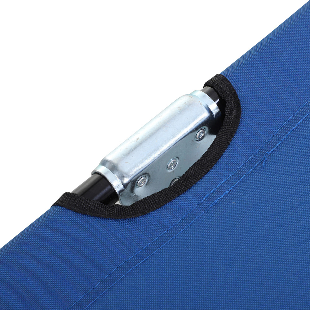Outsunny Blue Portable Reclining Sun Lounger Image 3