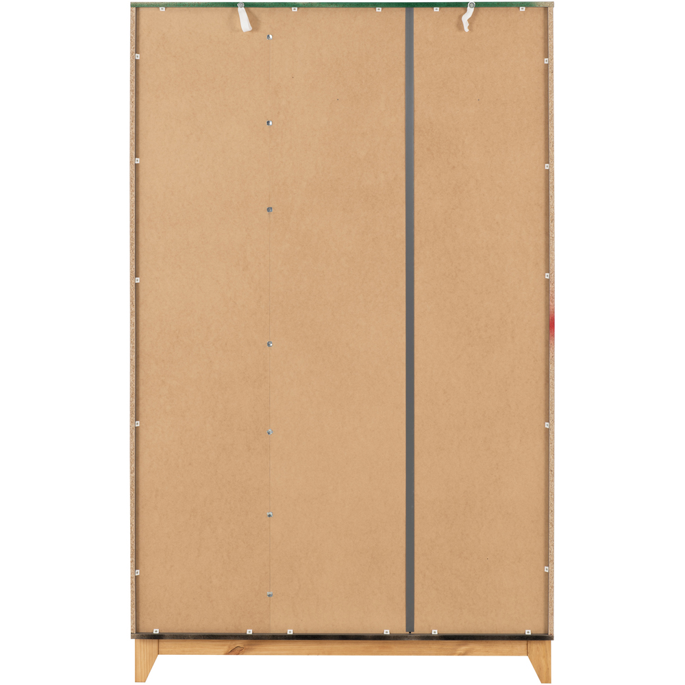 Seconique Cleveland 3 Door White and Grey Metal Effect Wardrobe Image 6