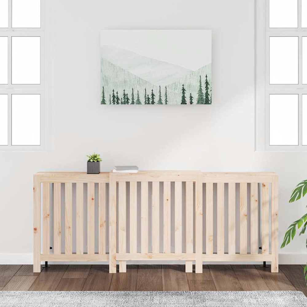 vidaXL Natural Pine Wood Radiator Cover 850 x 2100mm Image 2