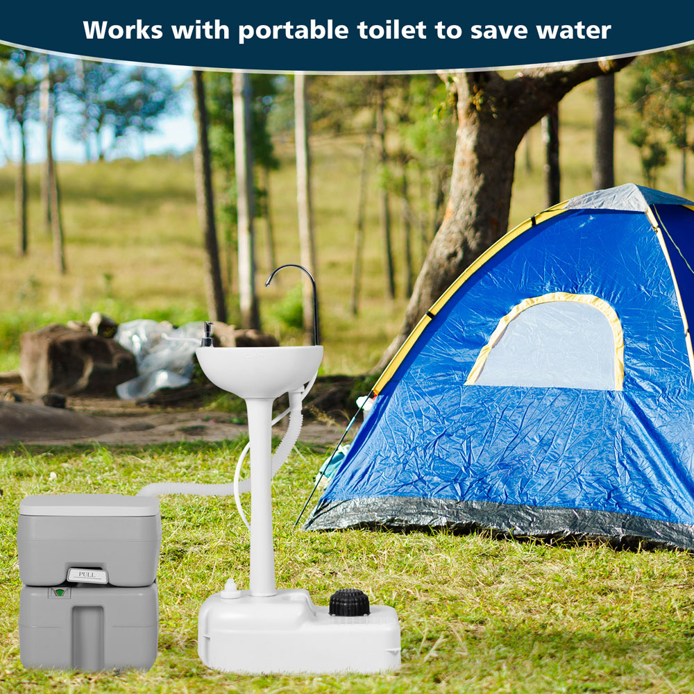 Costway Portable Rolling Camping Sink with Faucet Image 3