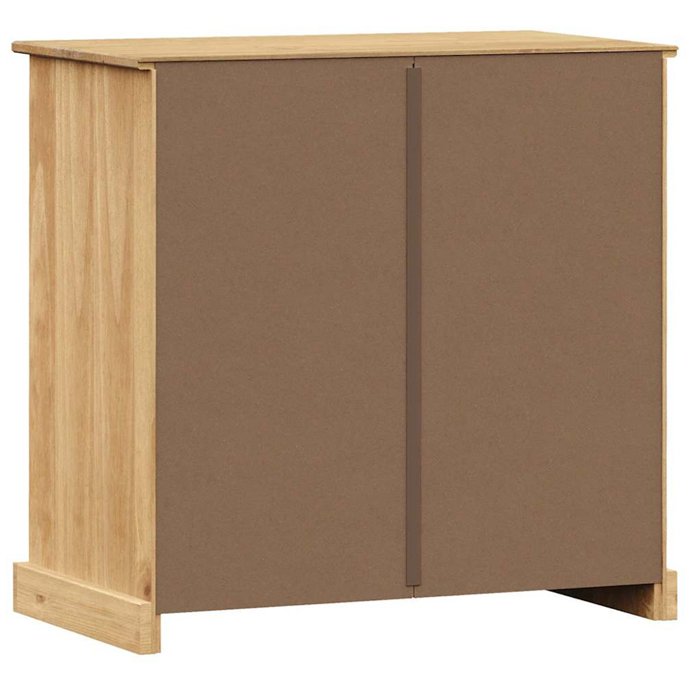 vidaXL 2 Door 2 Drawer Solid Pine Wood Sideboard Image 7