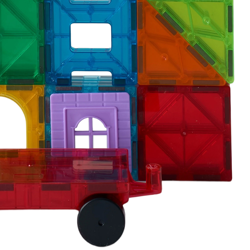 H&O Direct Kids 88 Piece 3D Magnetic Tiles Building Block Toy Set Image 3