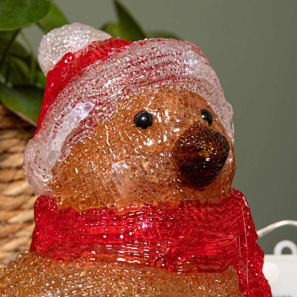 Samuel Alexander Acrylic Robin LED Christmas Decoration 19cm Image 2