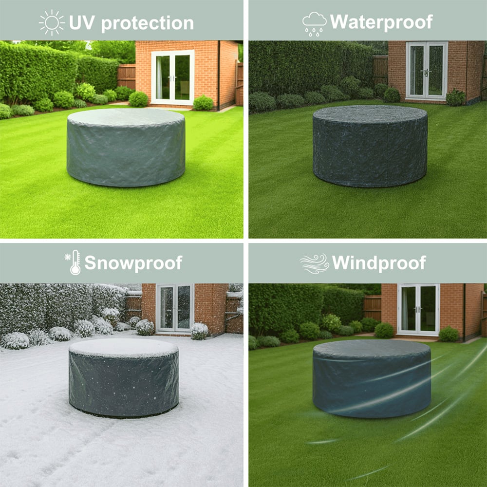 Home Source Duracover Small Round Patio Set Cover Image 5