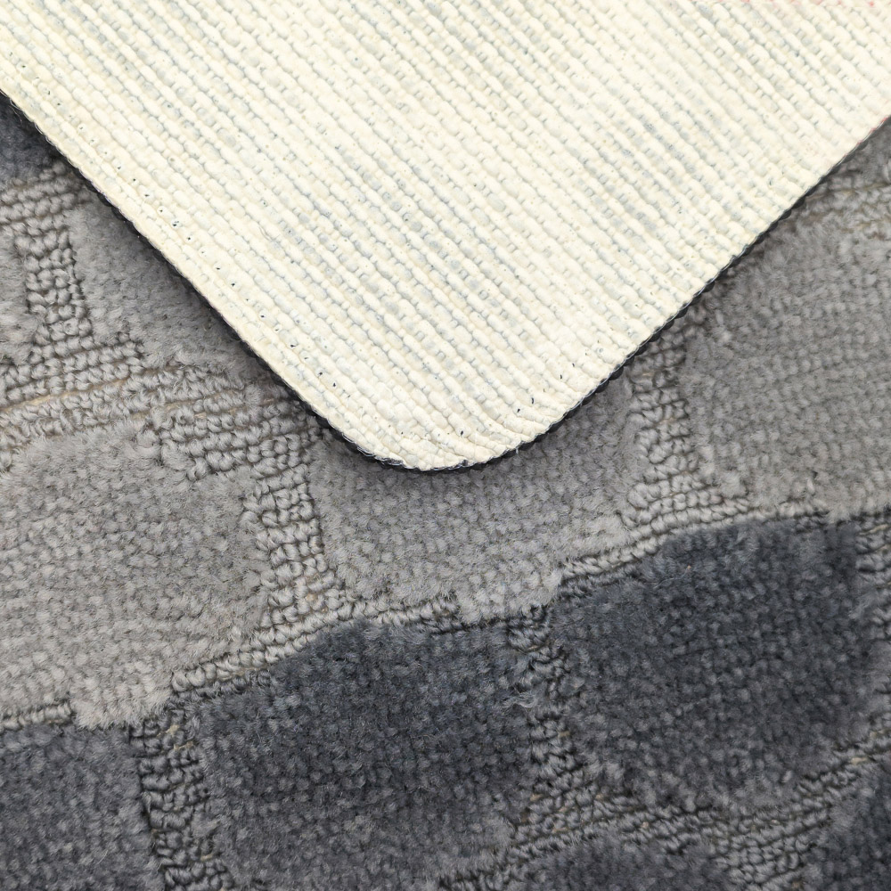 Velosso Hex Stripe Navy Bath Mat Set Image 5