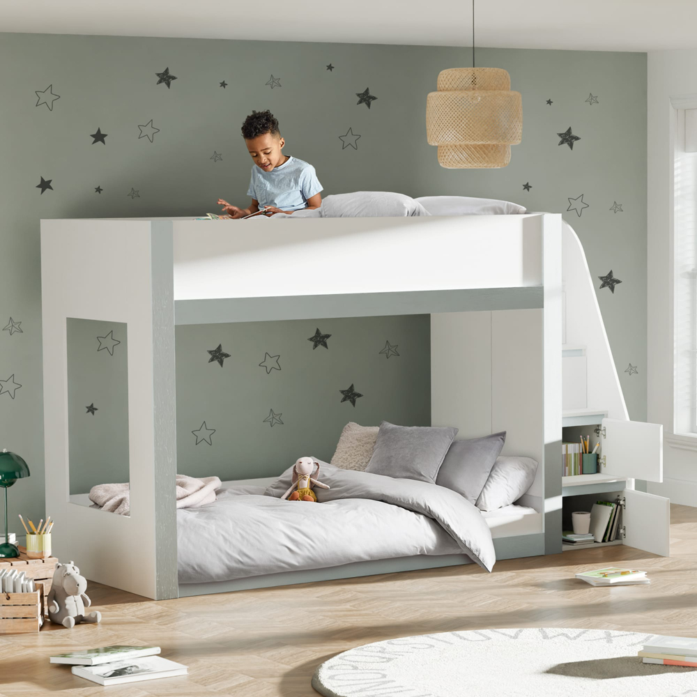 Julian Bowen Gaia Single White and Silver Bunk Bed Image 8