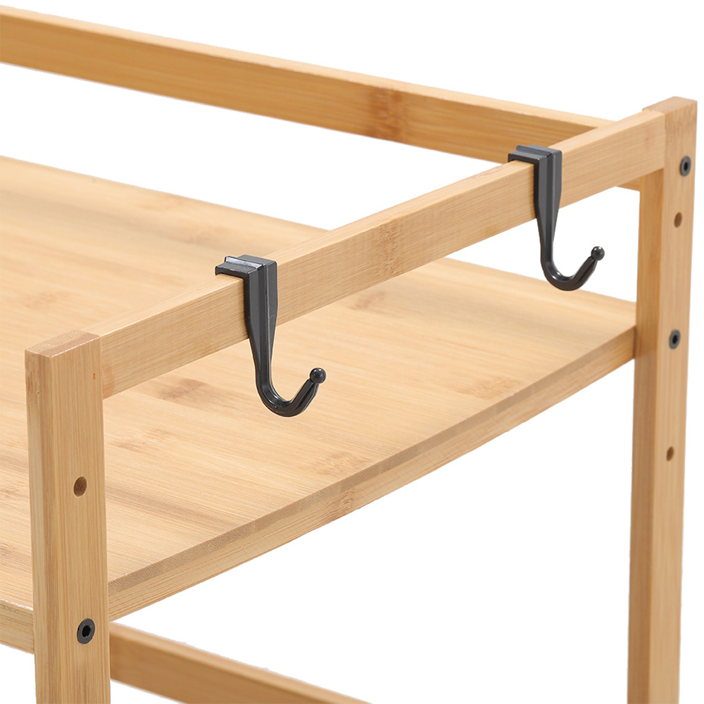Living and Home Free Standing Kitchen Spice Rack Organiser with Hook Image 6