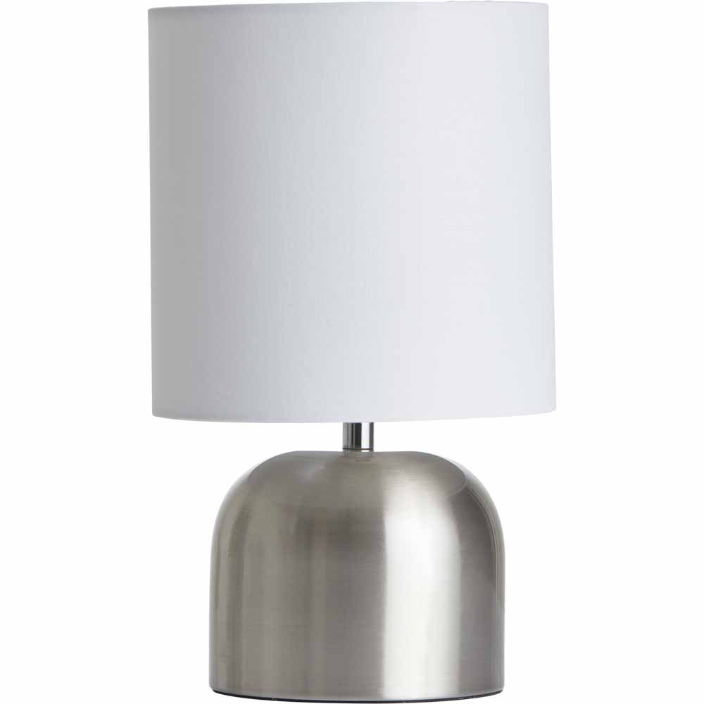 Wilko Silver and White Touch Lamp Image 3