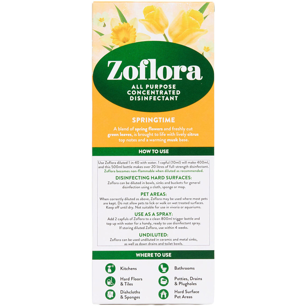 Zoflora All Purpose Concentrated Disinfectant Springtime Image 4