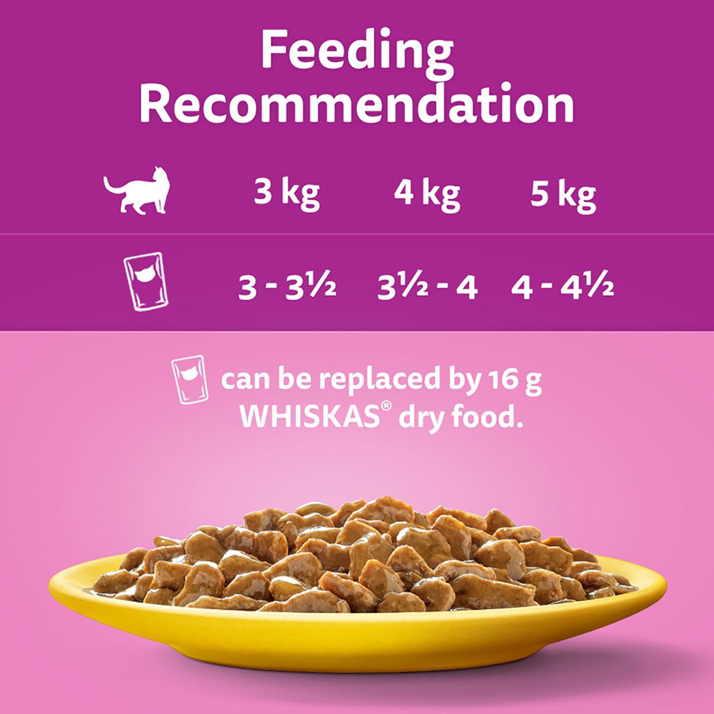 Whiskas 1+ Poultry Feasts in Gravy Wet Adult Cat Food 85g 12 Pack Image 7
