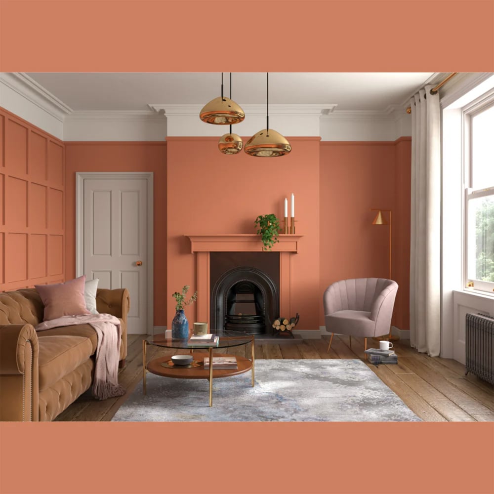 Dulux Heritage Walls and Ceilings Inca Orange Velvet Matt Emulsion Paint 5L Image 4