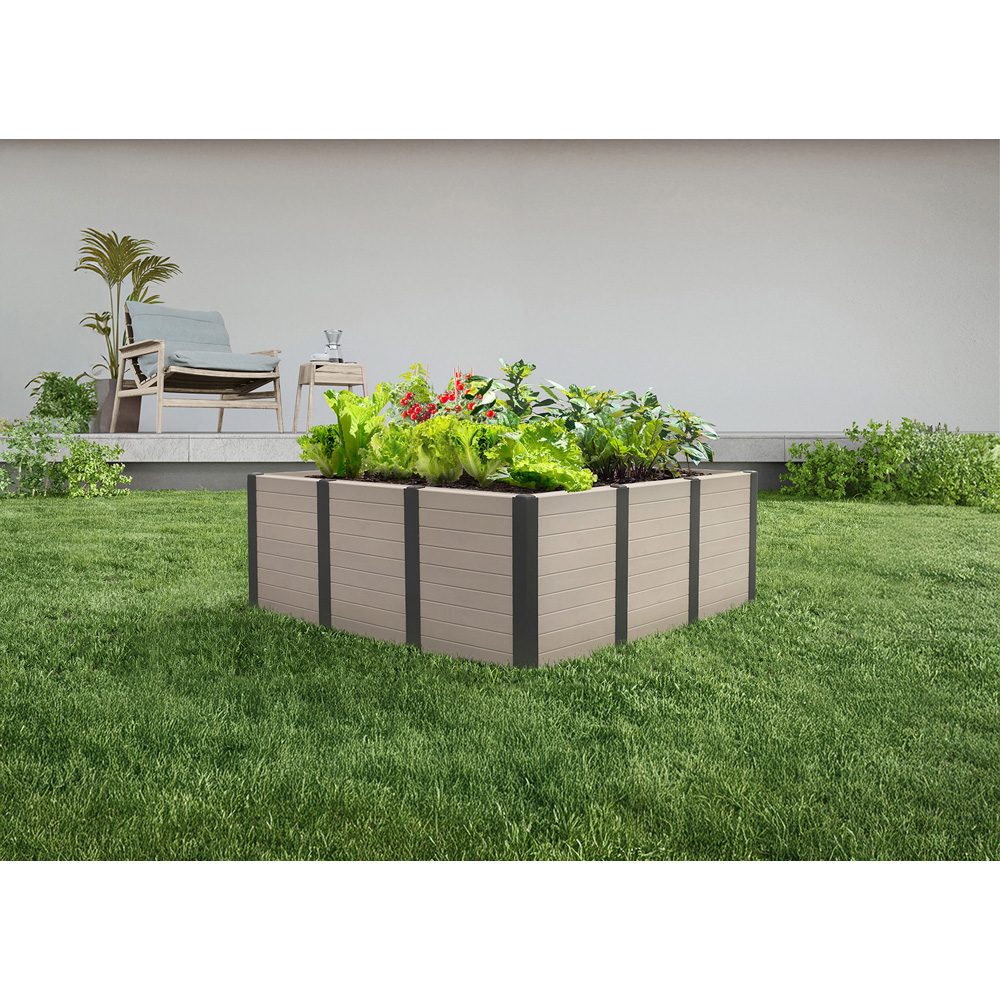Primeur Tierra Verde 12 Panel Khaki Large Raised Garden Bed 111 x 46 x 17cm Image 6