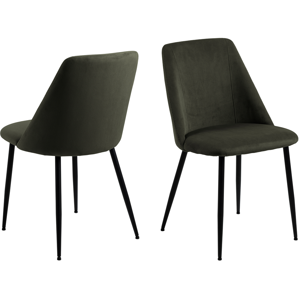 Florence Ines Set of 4 Olive Green Dining Chair Image 2