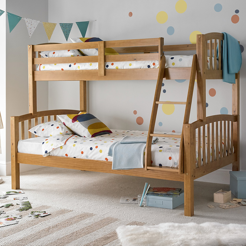 Mya Triple Sleeper Pine Bunk Bed Image 1