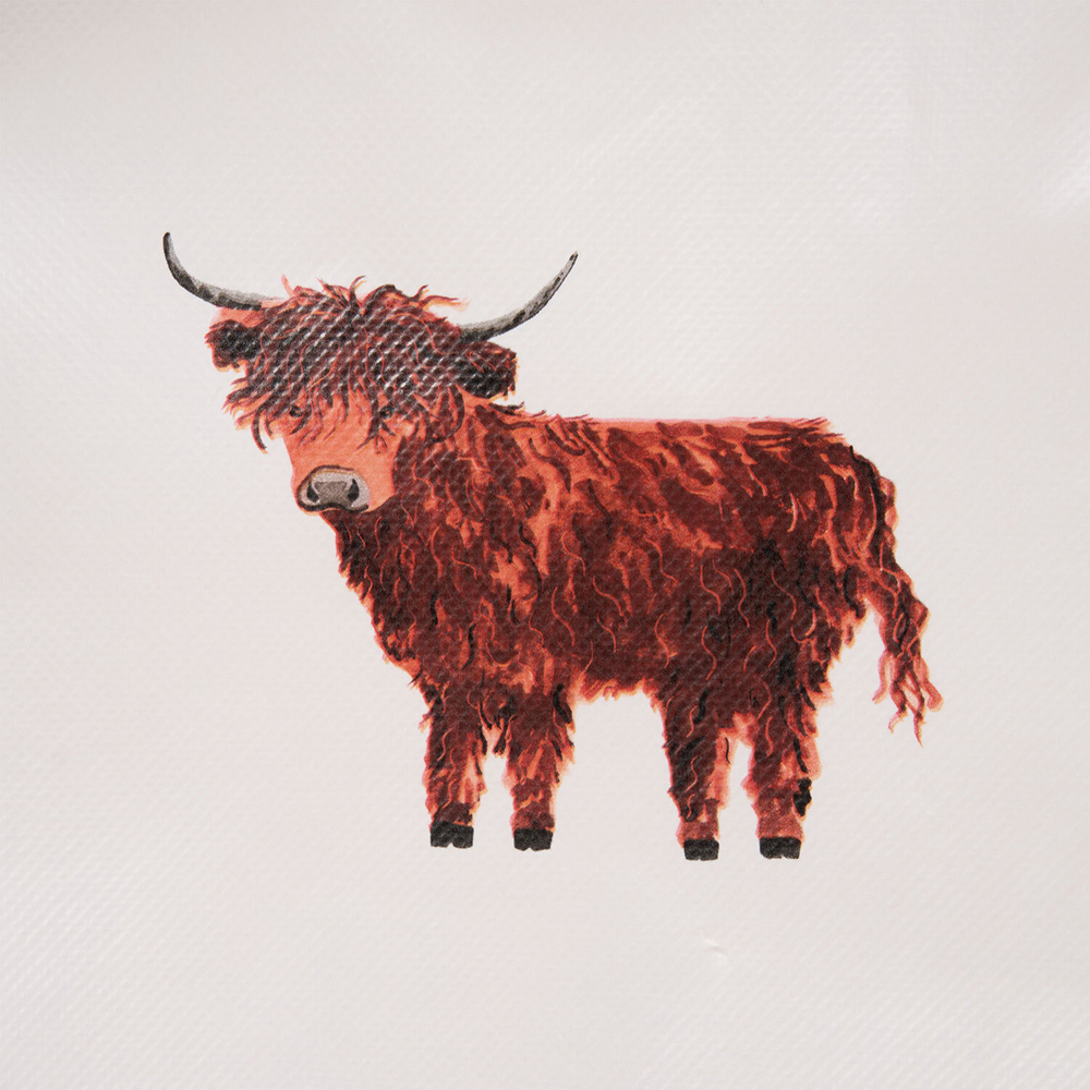 Highland Cow Wipe Clean Tablecloth Cream Image 4