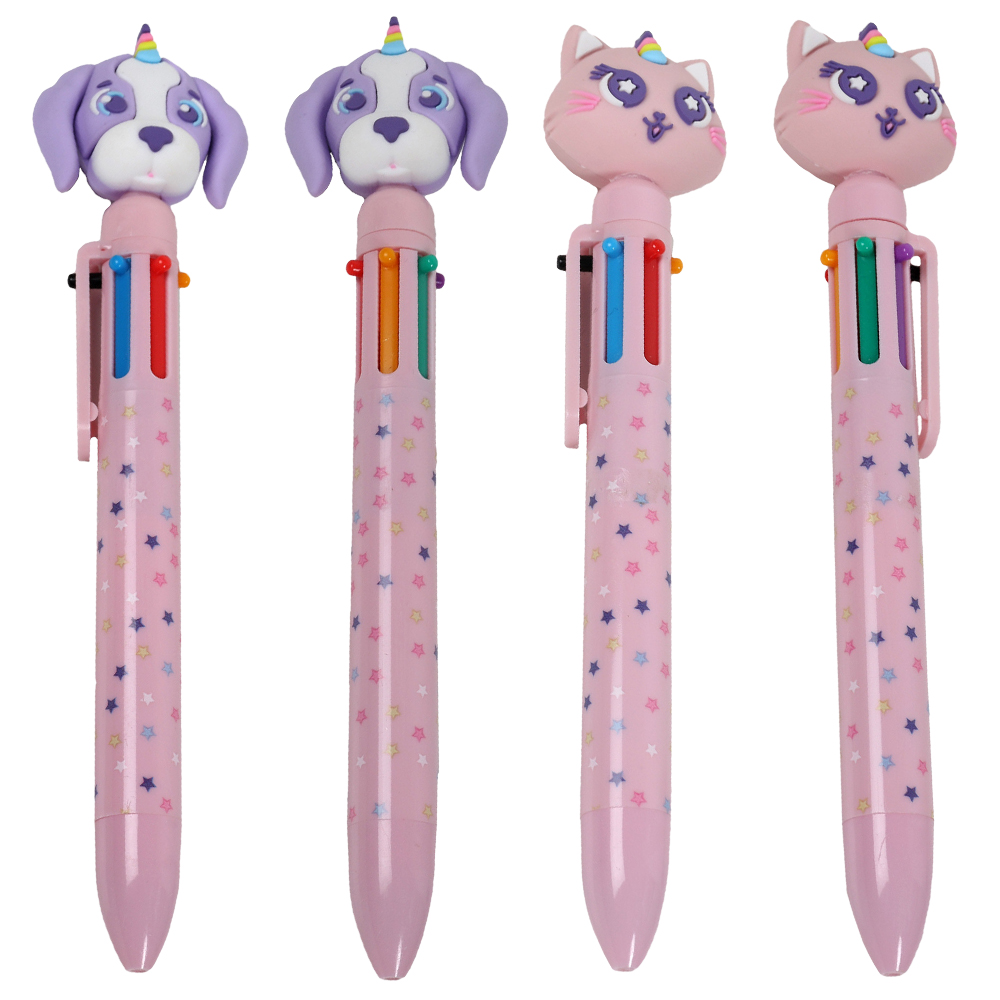 Single idoodle Pet Pals 6 Colour Pen in Assorted styles Image 1