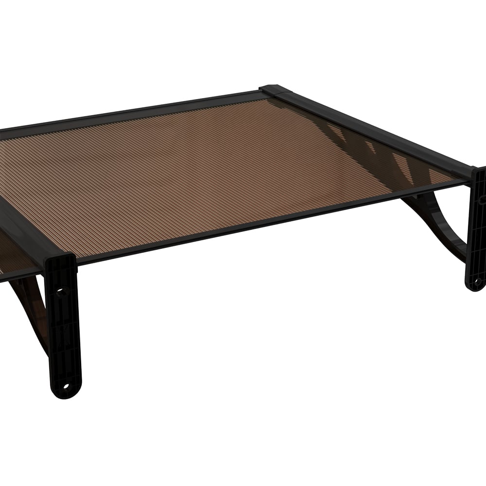 Living and Home Dark Brown Flat Door and Window Canopy 1.9 x 0.9m Image 4