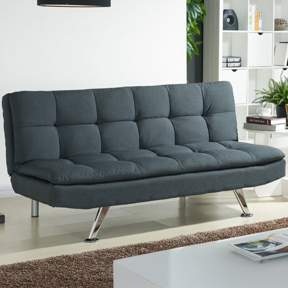 Home Detail Kingston 2 Seater Charcoal Fabric Sofa Bed Image 1