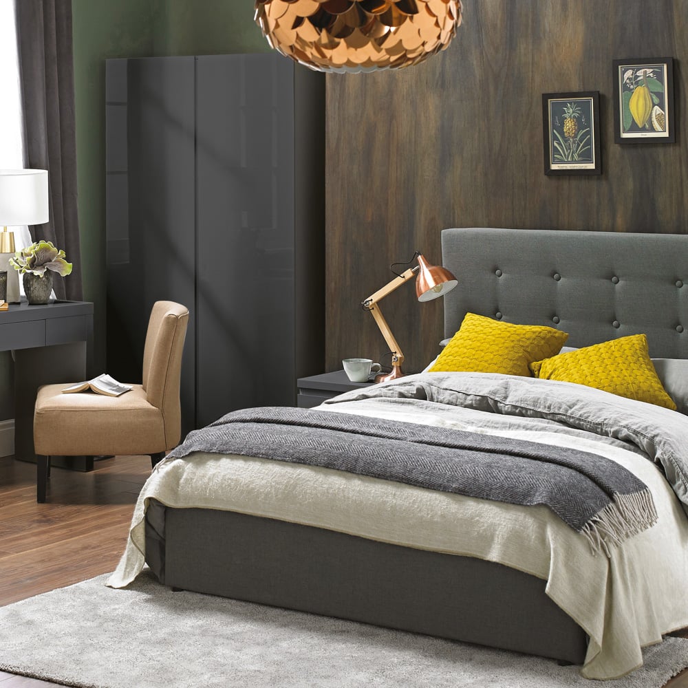 Lucca King Size Grey Bed Frame Image 4