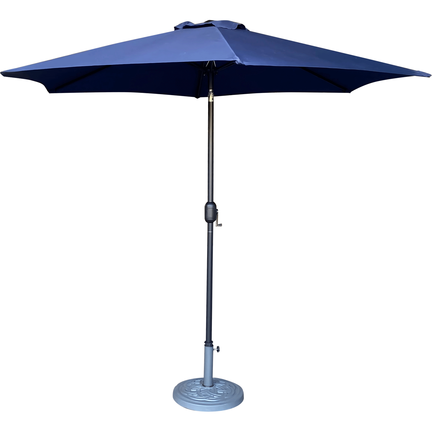 Crank and Tilt Aluminium Parasol Navy Image 3
