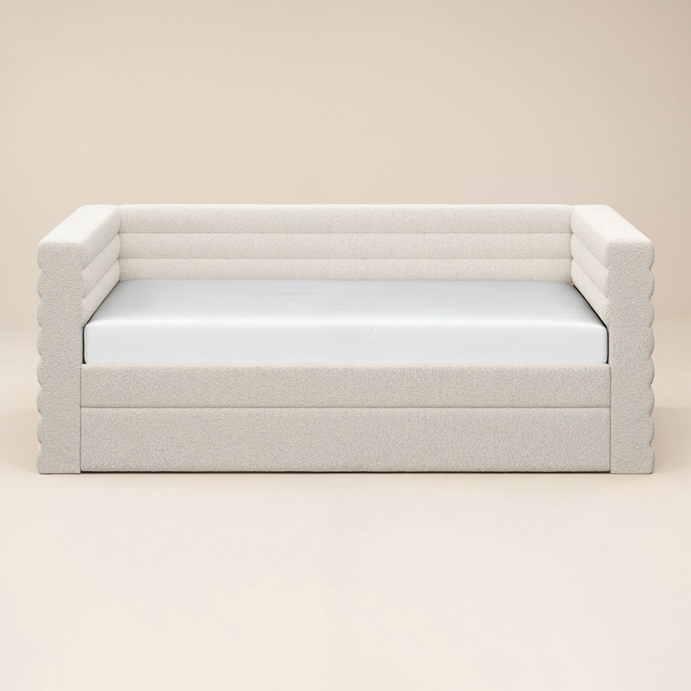 Flair Yuma Single Cream Boucle Guest Bed Image 2