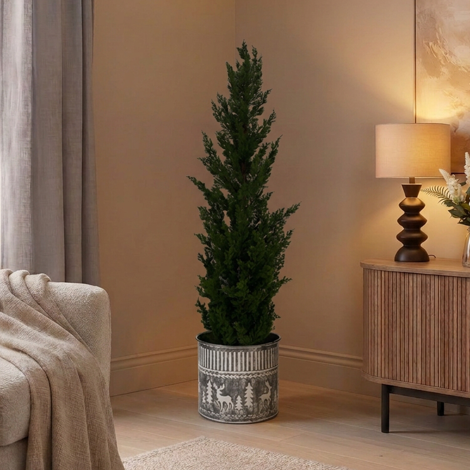 Christmas Potted Artificial Tree Image 2