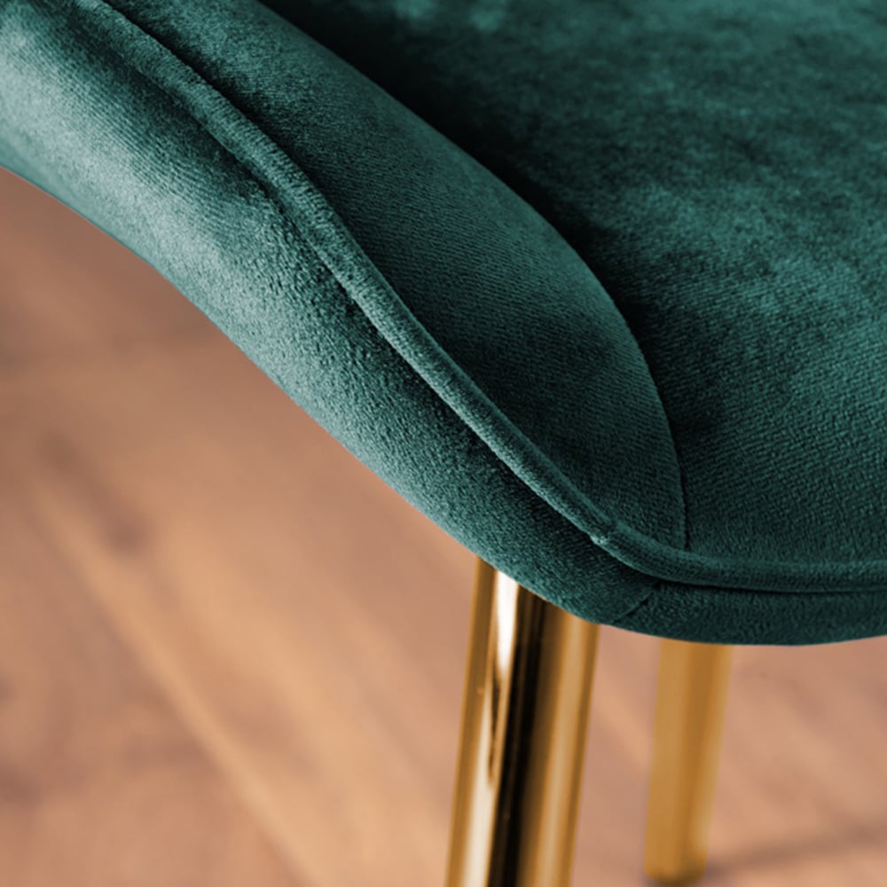 Furniturebox Copeland Cesano Marble Effect 6 Seater Dining Set White Green and Gold Image 8