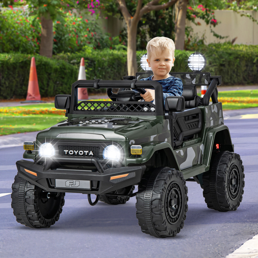 Costway Kids Camouflage Licensed Toyota FJ Cruiser Electric Ride On Car with Remote Control 12V Image 2