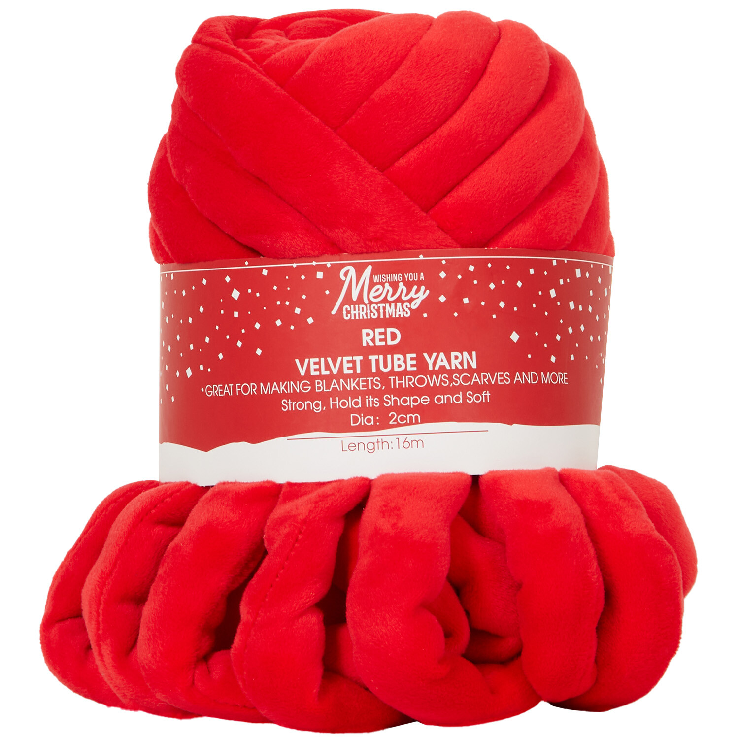 Red Velvet Tube Yarn 600g Image 1