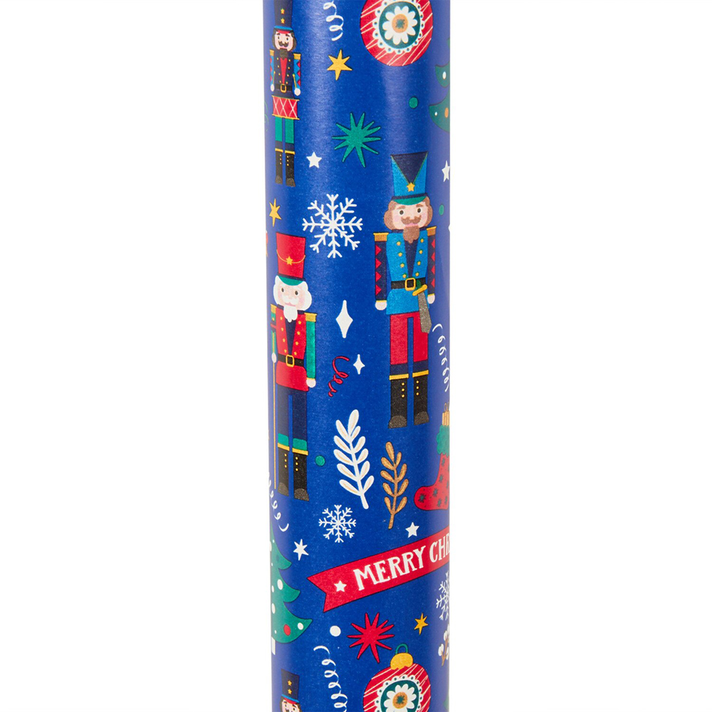 Nutcracker Gift Wrap 4m - Blue Image 5