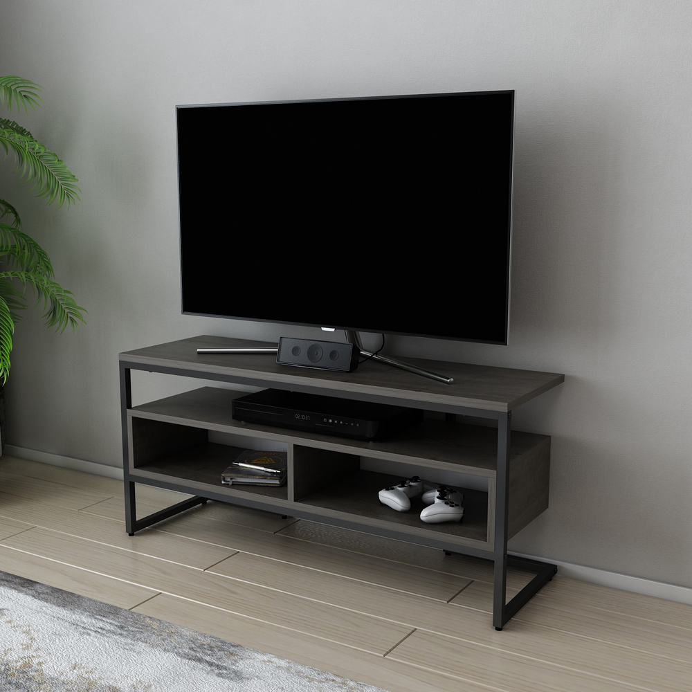 Decorotika Merrion 3 Shelf Black Wenge TV Stand for 50 inch TV Image 5