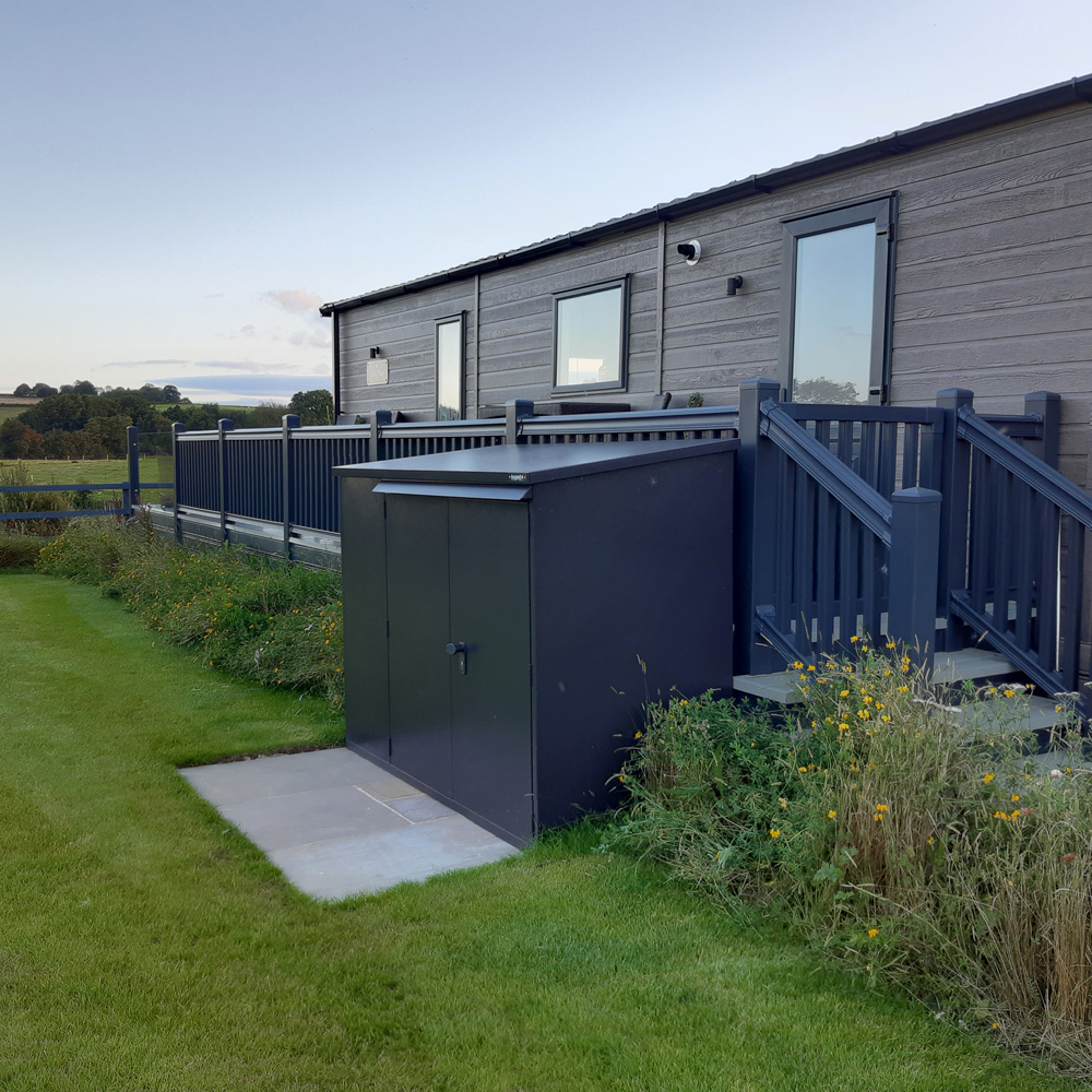 Asgard Annexe Secured by Design 6 x 3ft Double Door Grey Caravan Storage Shed Image 8