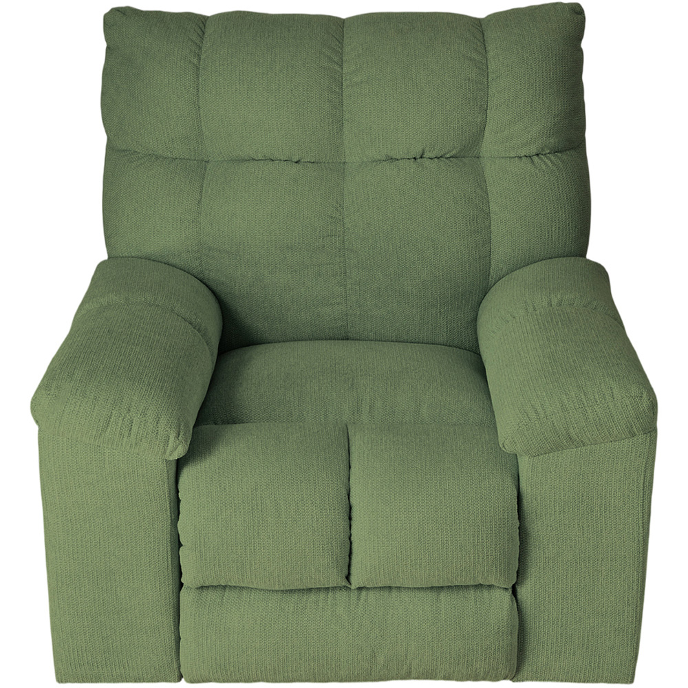 Living and Home Green Chenille Electric Swivel Recliner Chair with USB Charging Image 3