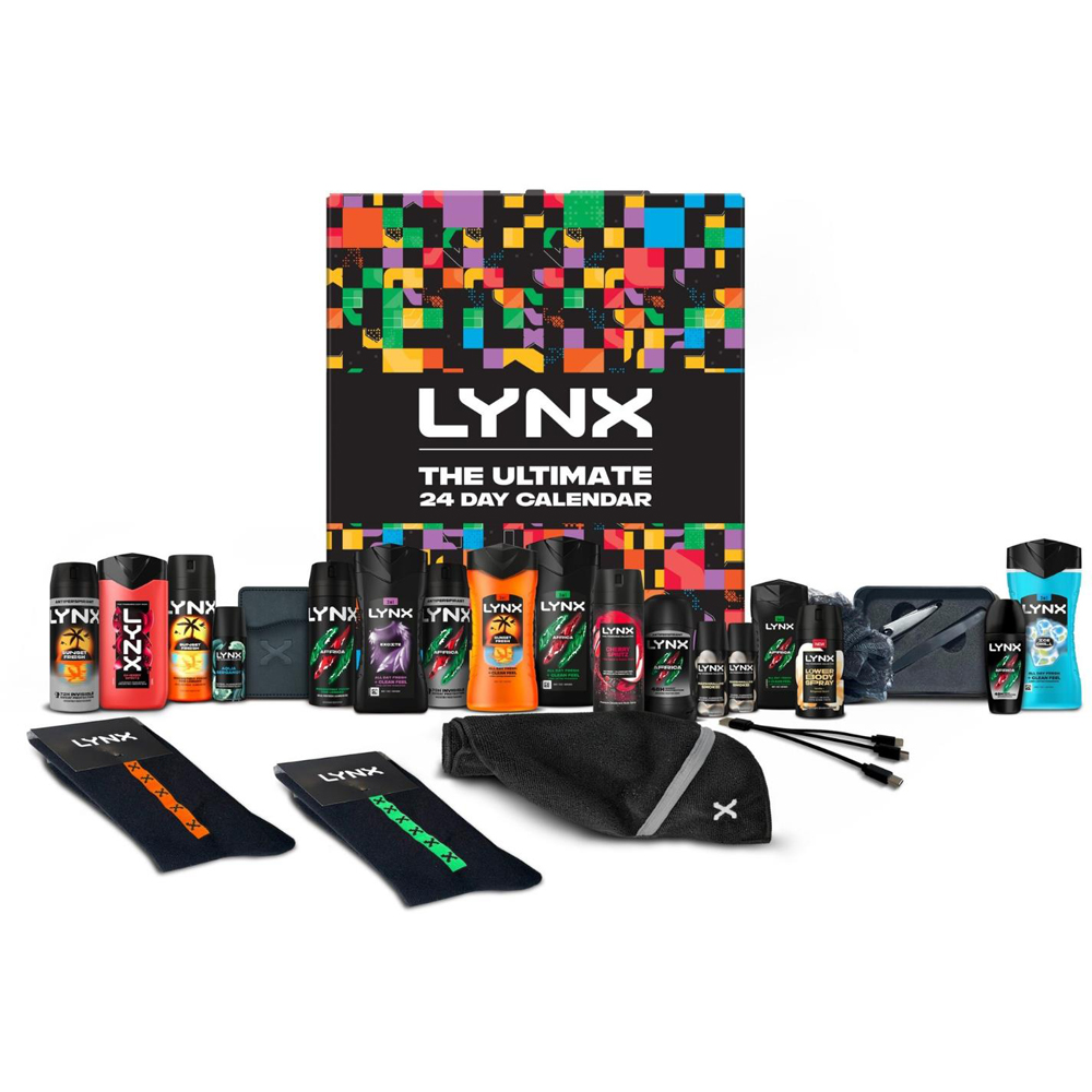 Lynx 24-Day Countdown Advent Calendar Gift Set with 17 Products and 7 Gifts 4 Pack Image 5