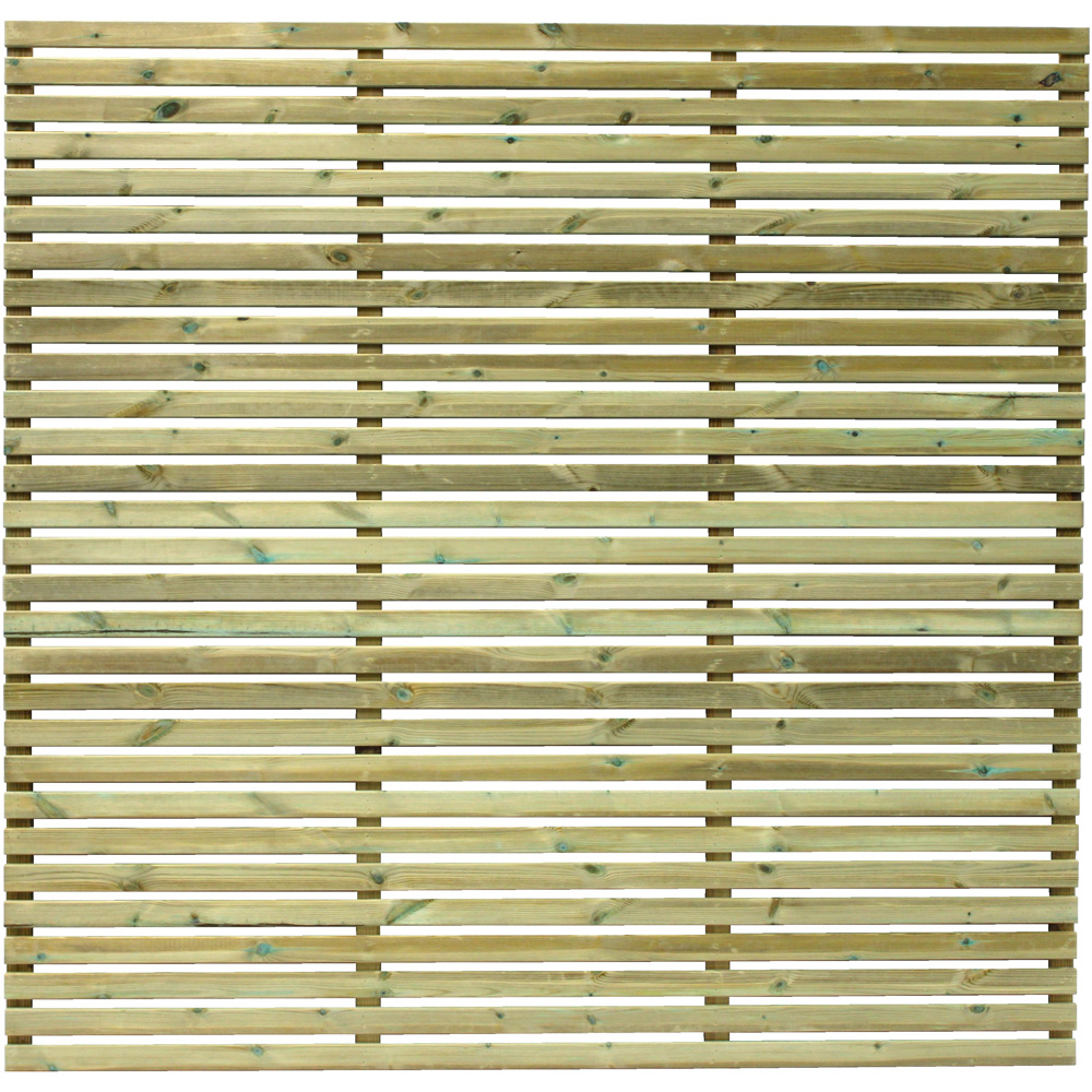 Empire Sheds Venetian 6 x 6ft Slatted Fence Panels 3 Pack Image 2