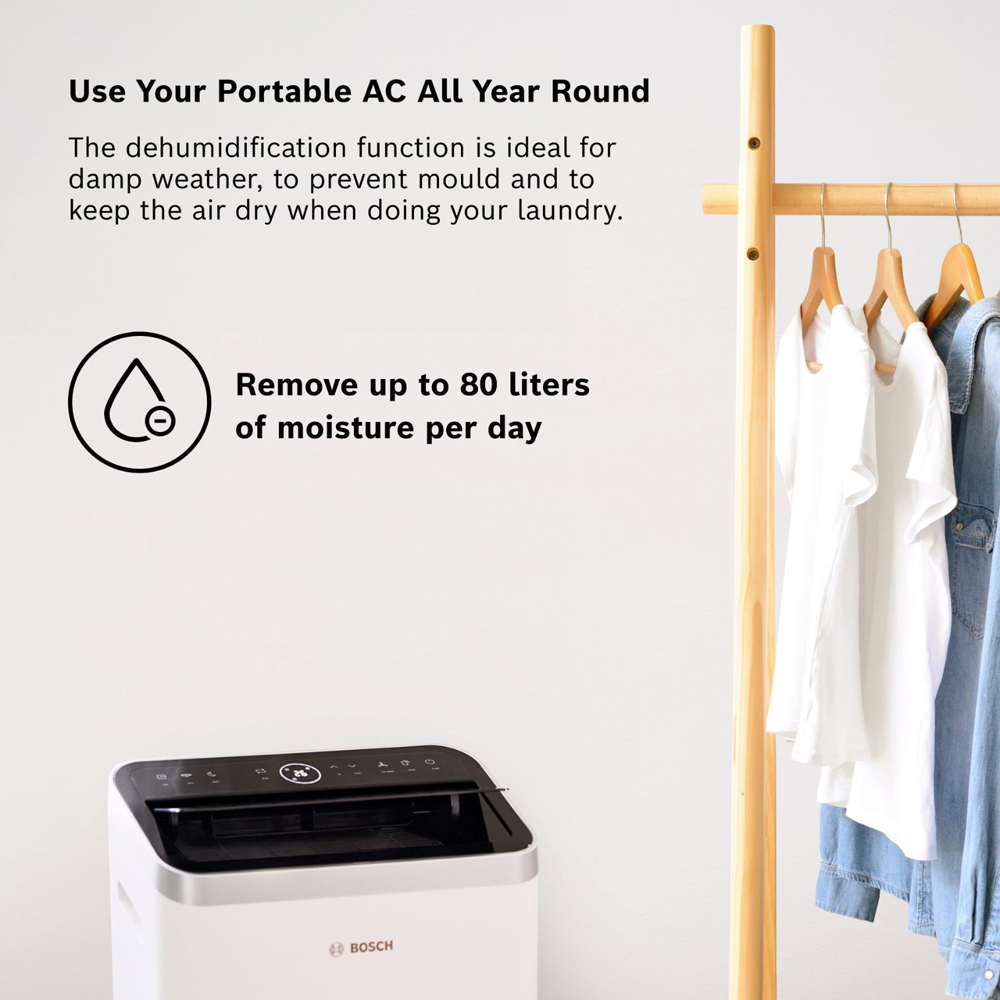 Bosch Cool 5100 3-in-1 White 3.4 kW Portable Air Conditioner with Remote Control Image 7