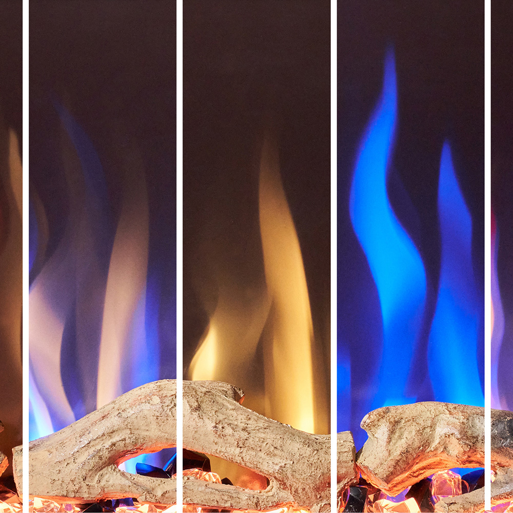 Adam Orlando Inset Wall Mounted Electric Inset Fire 72 inch Image 7