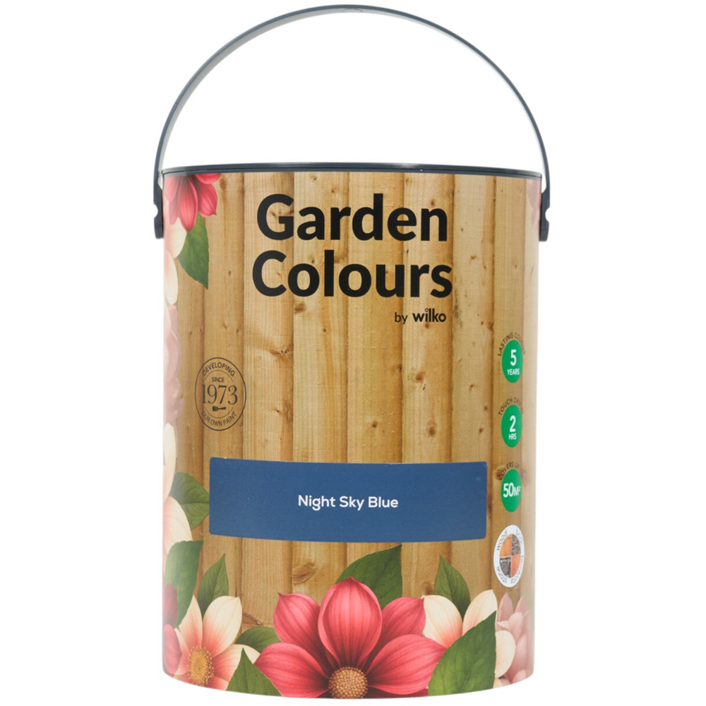 Wilko Garden Colours Night Sky Blue Wood Paint 5L Image 12
