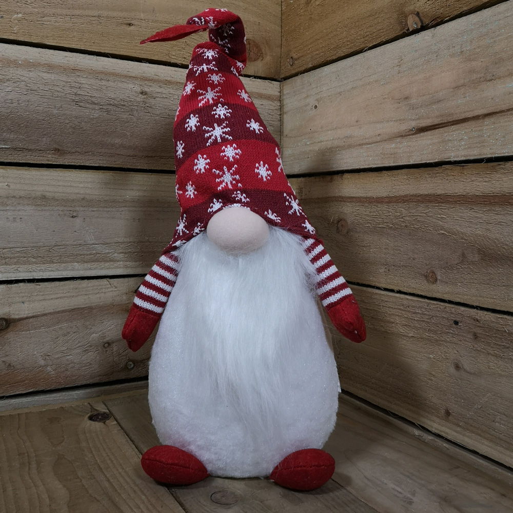 Samuel Alexander Red Snowflake Sitting LED Gonk Christmas Decoration 66cm Image 7