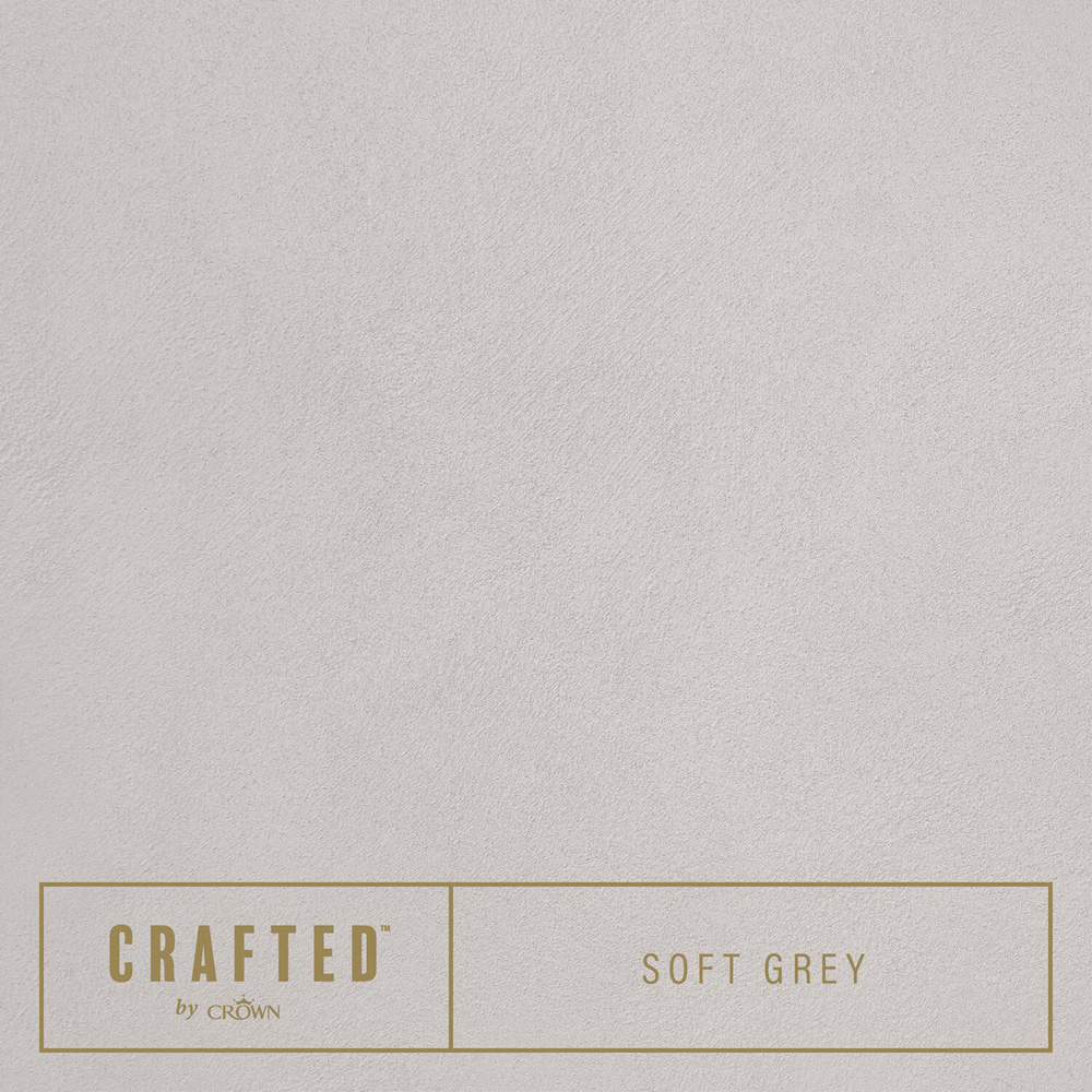 Crown Crafted Walls Soft Grey Suede Textured Finish Paint 2.5L Image 5