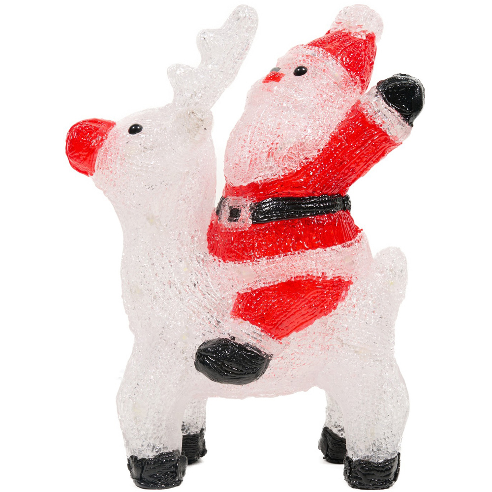 Acrylic Santa and Reindeer Decoration Image 5