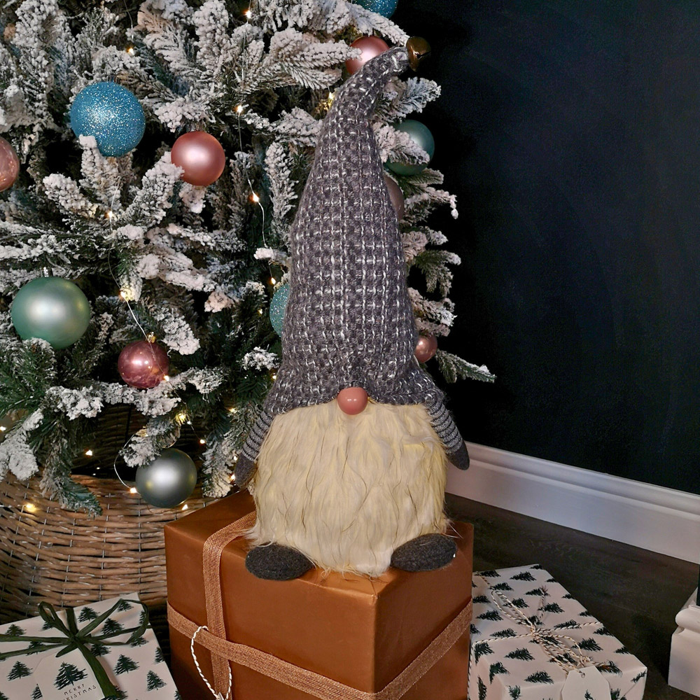 Samuel Alexander Dark Grey Sitting Gonk Christmas Decoration 50cm Image 2