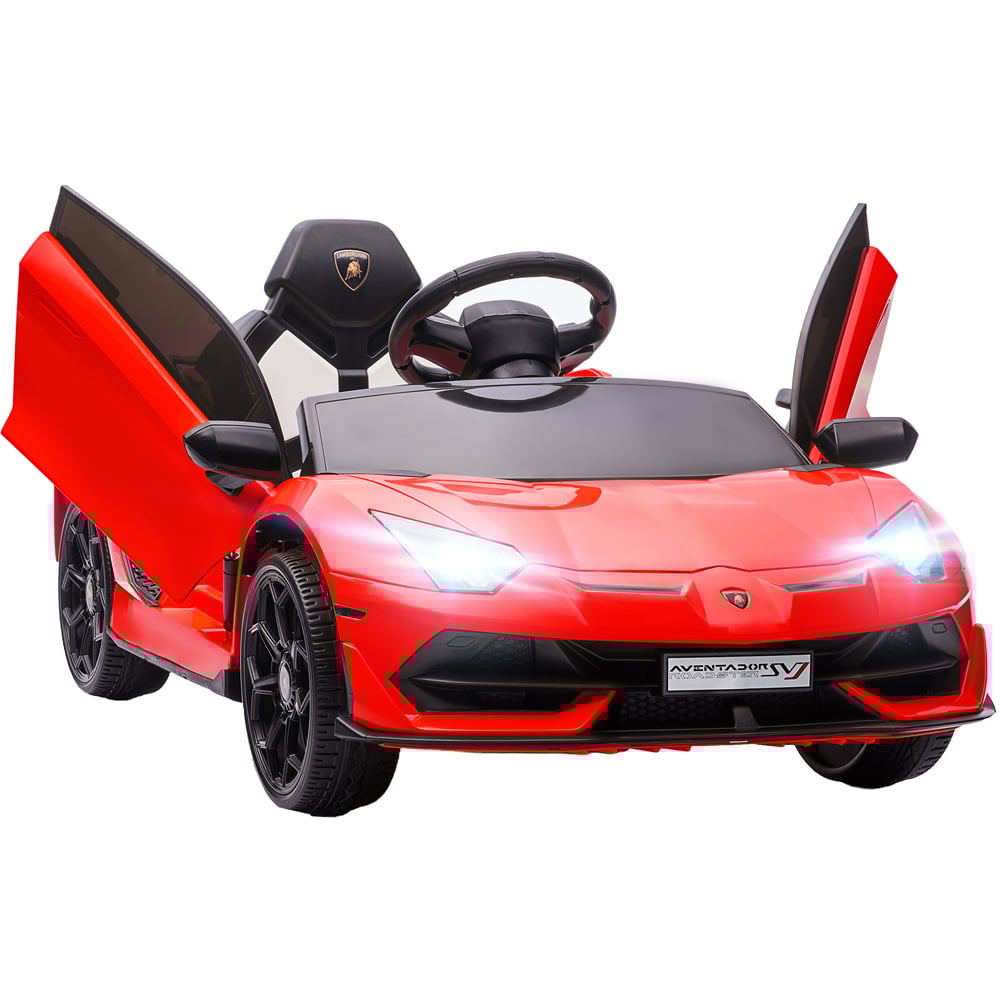 Tommy Toys Red Licensed Lamborghini Aventador Kids Electric Ride On Car Image 1