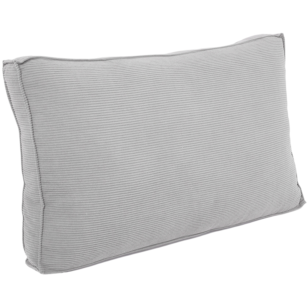 Living and Home Light Grey Soft Corduroy Cushion 53 x 70cm Image 1