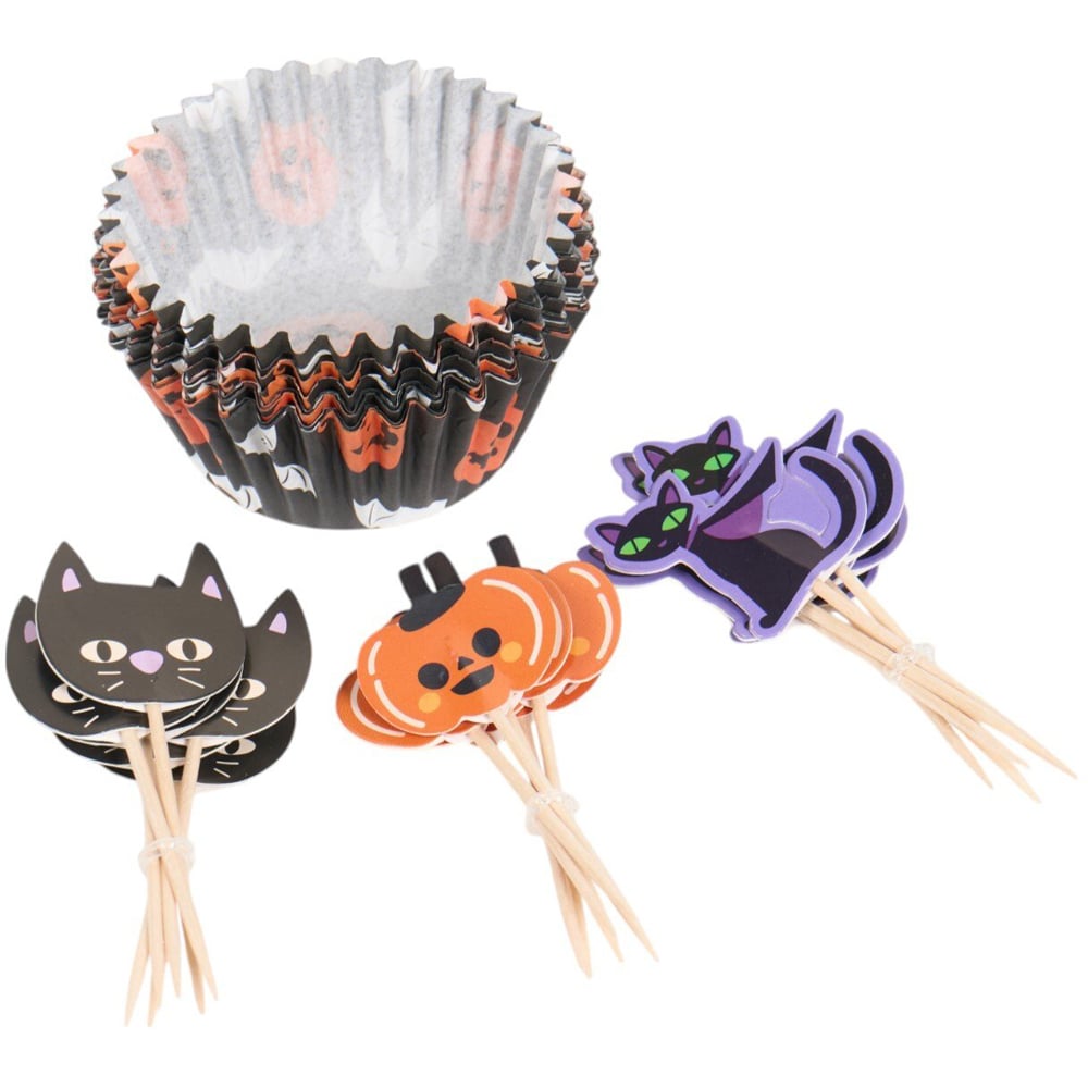Halloween Cupcake Case Set Black Image 1