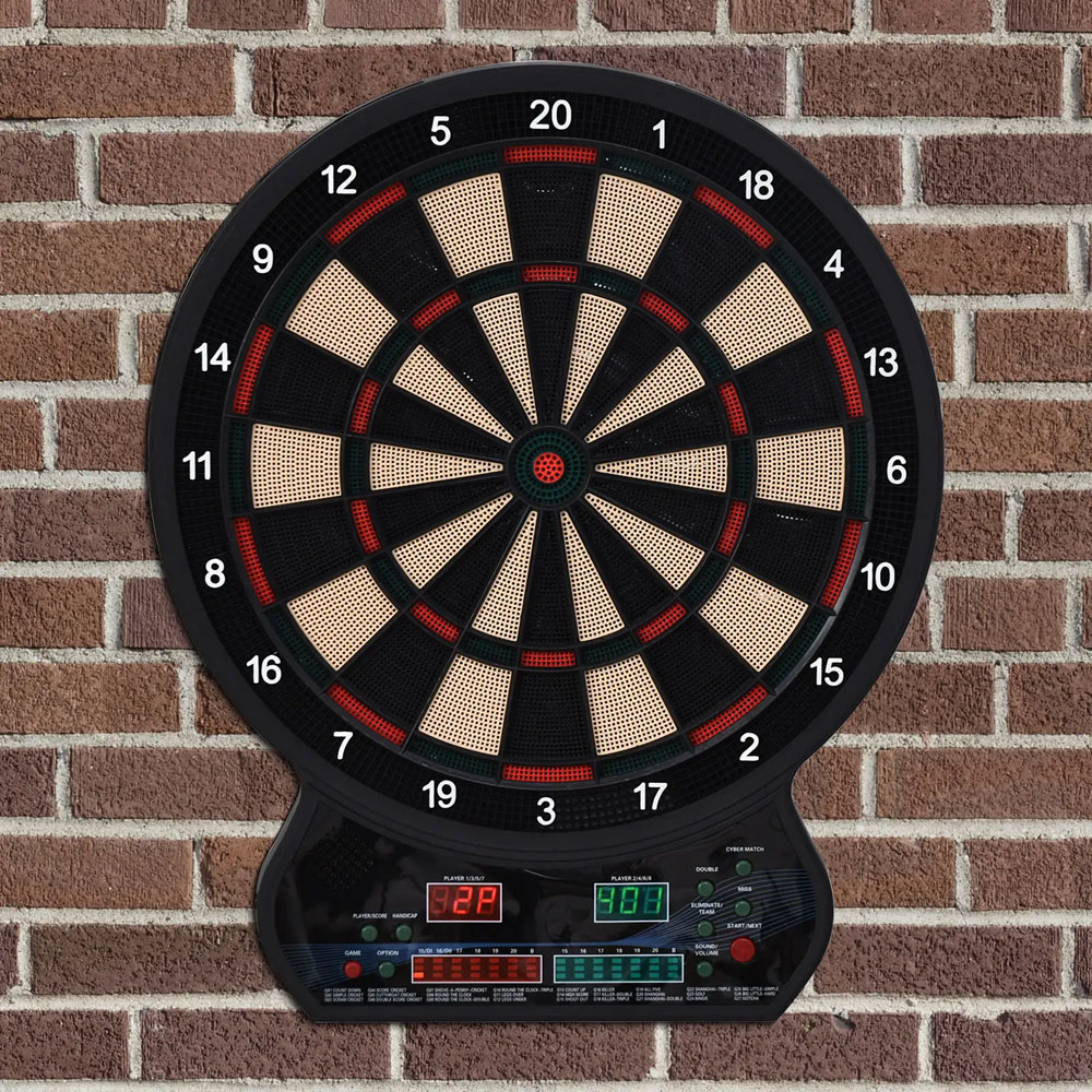 HOMCOM 12 Darts LED Dartboard Play Set with Electronic Scoreboard Image 2