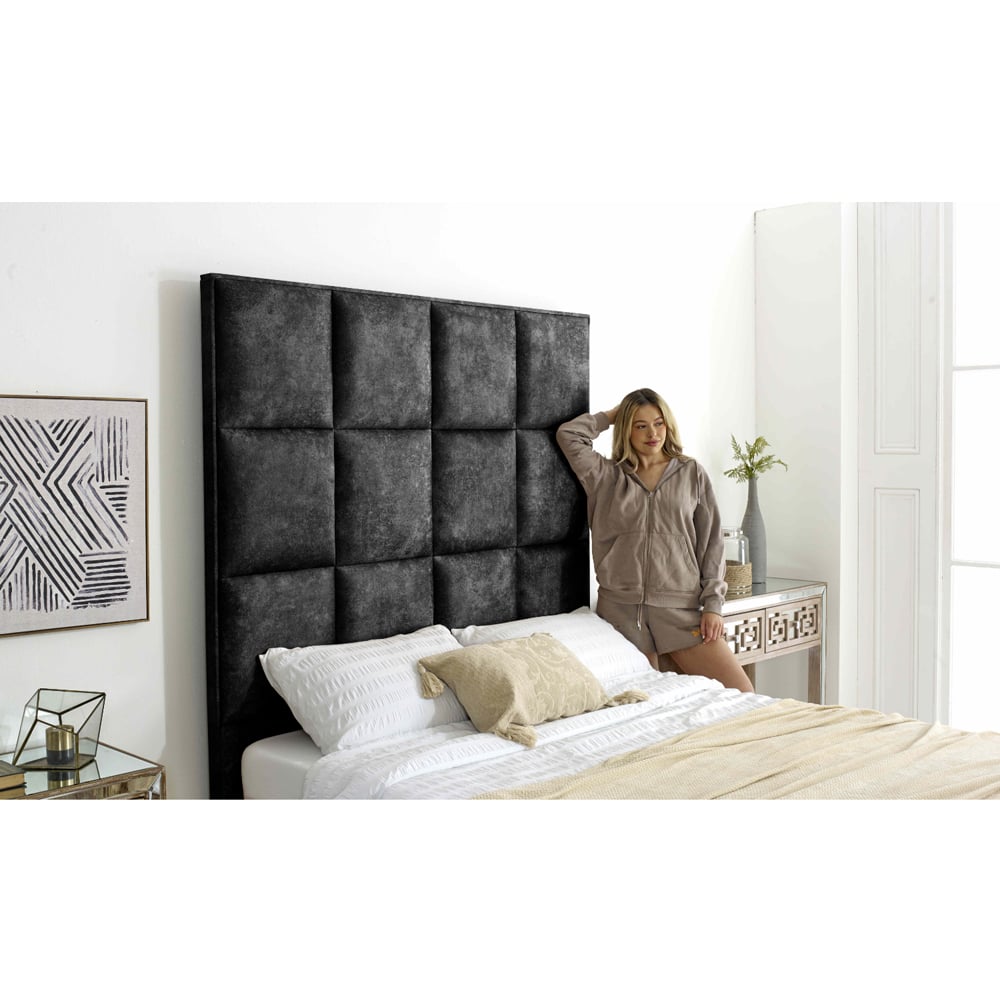 Eleganza Madelyn Single Granite Oakland Fabric Bed Frame Image 3