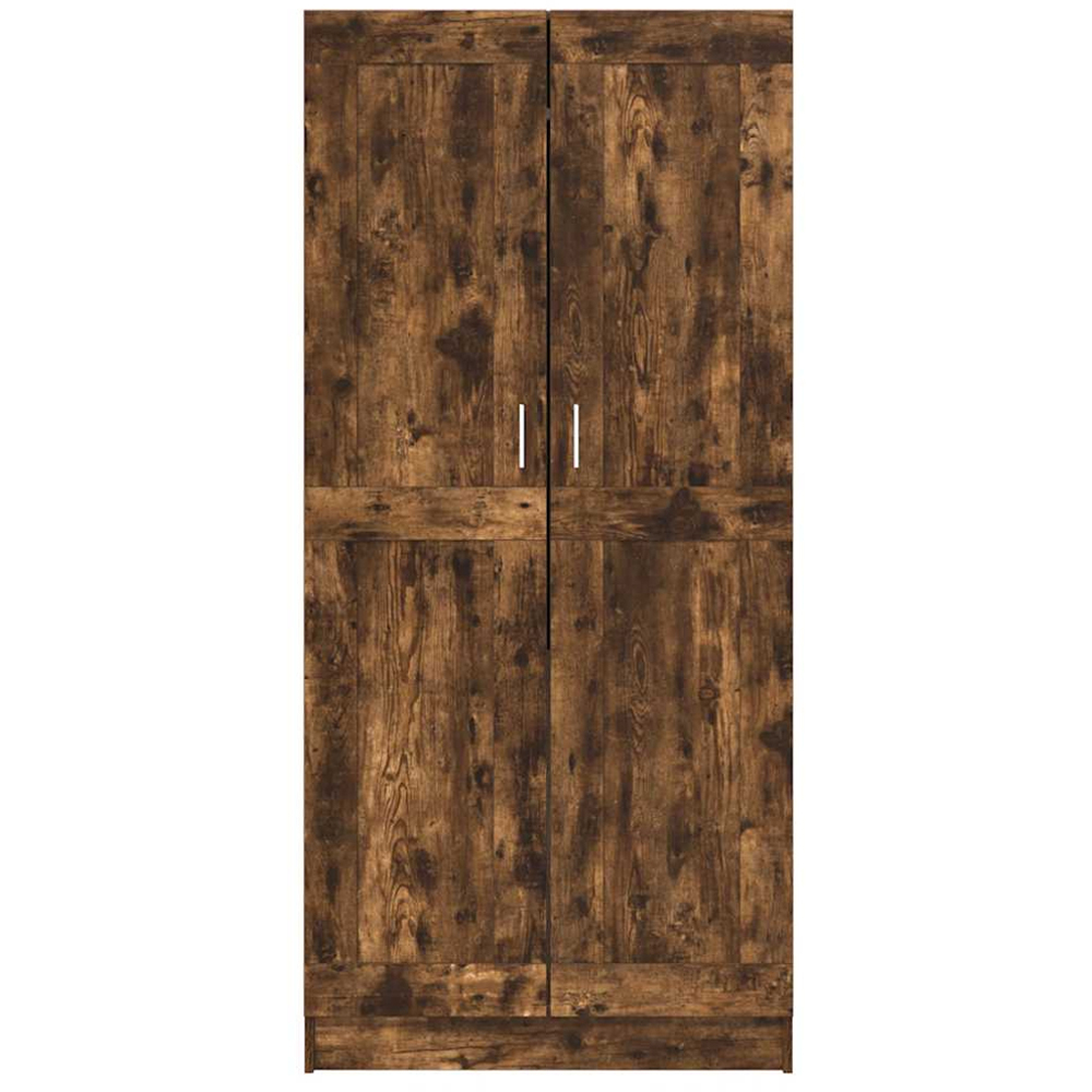 vidaXL 2 Door Brown Wooden Wardrobe Image 3