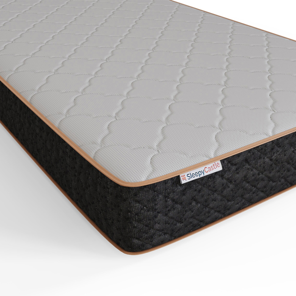 GFW Single Natural Velvet End Lift Ottoman Bed with Memory Pocket Spring Mattress Image 5