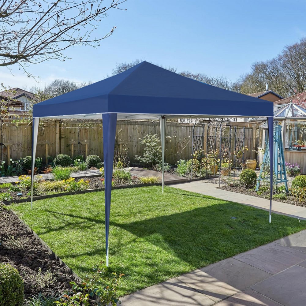 Home Source 2 x 2m Blue Easy Up Garden Outdoor Gazebo with Bag Image 7
